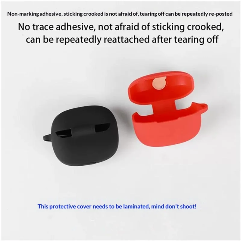 For OnePlus Nord Buds 4 Pro Silicone Case Wireless Earbuds Protective Cover with Anti-Lost Buckle - Dark Blue