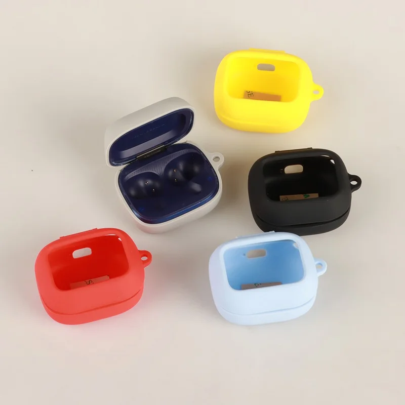 Siliconeetui til JBL Live Buds 4, beskyttende etui mod fald med hængesnoring – mørkeblåt