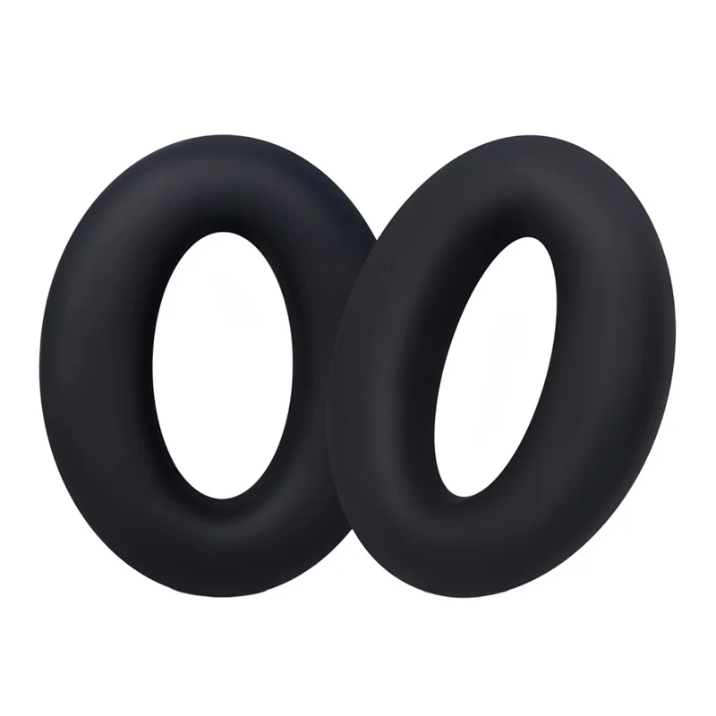 1 Pair Silicone Ear Cushion Covers for Sony MDR-1000X  /  WH-1000XM2 Headphones Protective Sleeves Soft Replacement Earpads - Black