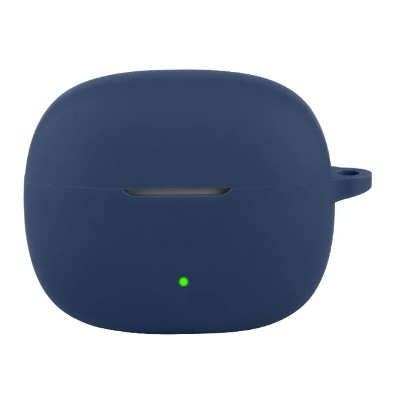 For OnePlus Buds Ace 3 Silicone Case Wireless Earbuds Protective Cover with Anti-Lost Buckle - Dark Blue