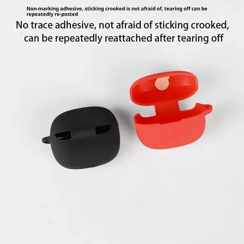 For OnePlus Buds Ace 3 Silicone Case Wireless Earbuds Protective Cover with Anti-Lost Buckle - Dark Blue