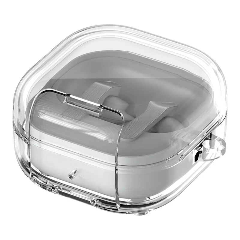 Obudowa do Samsung Galaxy Buds4 Pro / Buds4, przezroczysta obudowa ochronna PC+TPU z zamkiem - przezroczysta