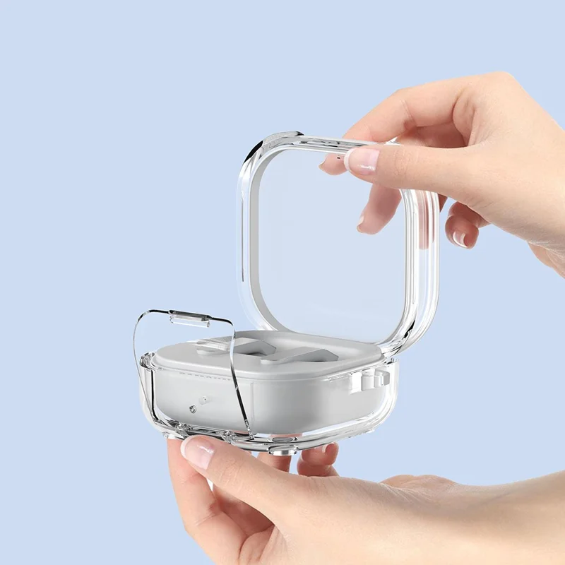 Obudowa do Samsung Galaxy Buds4 Pro / Buds4, przezroczysta obudowa ochronna PC+TPU z zamkiem - przezroczysta