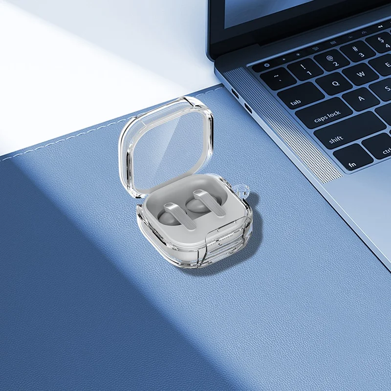 Obudowa do Samsung Galaxy Buds4 Pro / Buds4, przezroczysta obudowa ochronna PC+TPU z zamkiem - przezroczysta