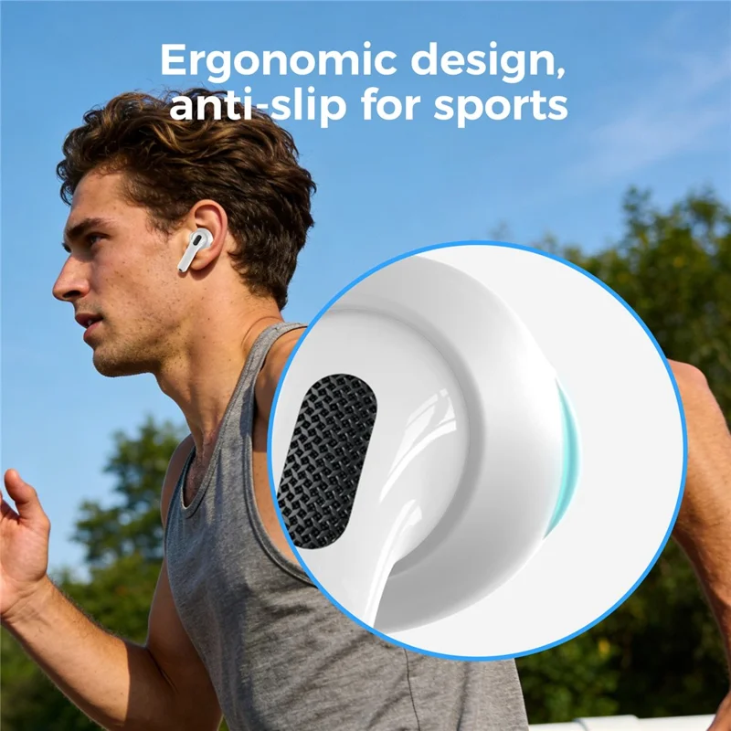 AHASTYLE PT66-4 1 Pair For AirPods 4 Silicone Ear Tips Anti-slip Noise Isolation Ear Covers - White