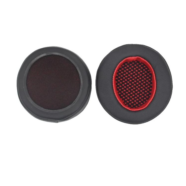 JZF-356 1 Pair Headphone Replacement Earpads Soft Breathable Headset Earmuff Accessories for Edifier HECATE G4/G4 PRO/G30 - Black/Red