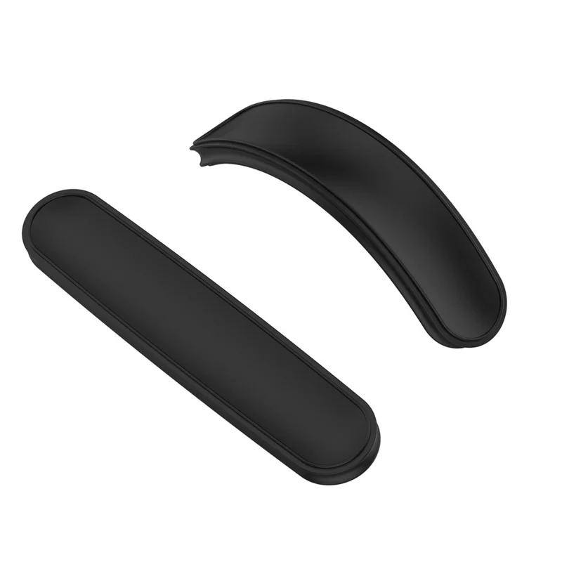 2 pièces d'embouts de bandeau pour Apple AirPods Max, coussinets de rechange en silicone, housse de bandeau imperméable double face - Noir