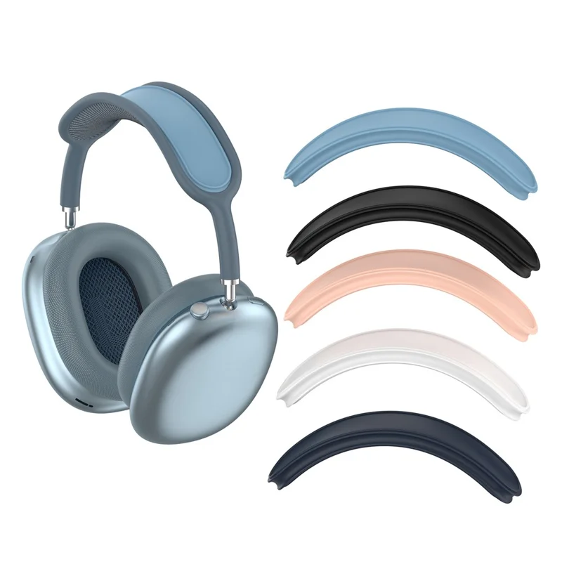 2Pcs Headband Pads for Apple AirPods Max Silicone Replacement Cushions Dual-Side Waterproof Headphone Headband Cover - Sky Blue
