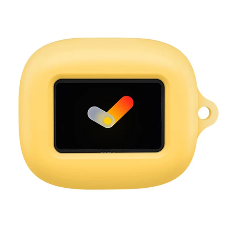 Coque en silicone pour JBL Live Buds 4, protection intégrale anti-poussière, housse de protection anti-chute avec anneau porte-clés - Jaune