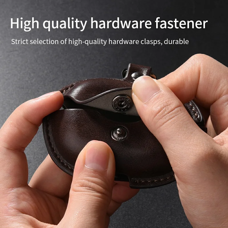 For Xiaomi Redmi Buds 8 Earphones Case Business Style PU Leather Bluetooth Headset Protective Cover - Black