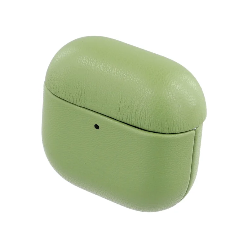 Funda para AirPods 4, certificada GRS, de cuero ecológico biobasado, funda protectora ecológica para auriculares - verde oscuro