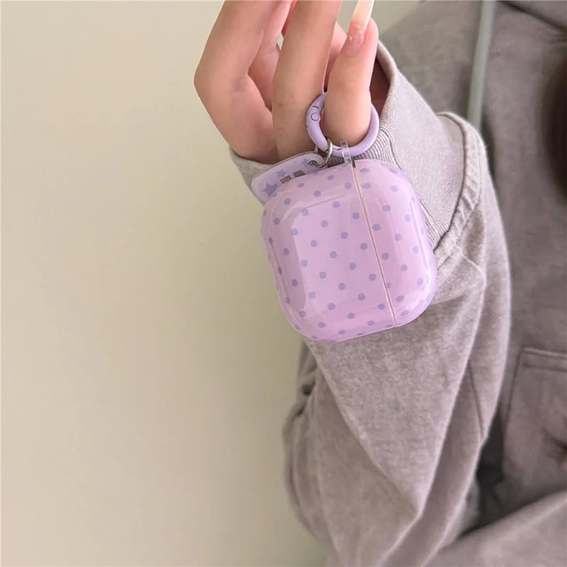 För AirPods 3 prickig låda med musiknotstjärn hänglås med hake IMD+TPU skyddshölje