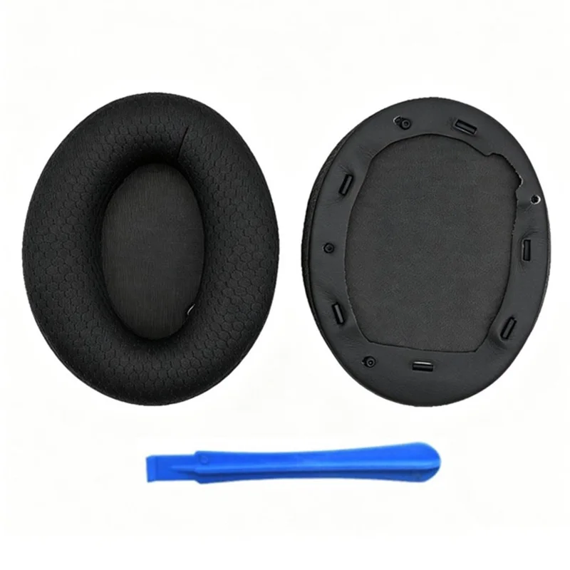 2Pcs Replacement Earpads for Sony WH-1000XM4 Headphones Soft Sponge Mesh Cloth Cushion Pads - Black