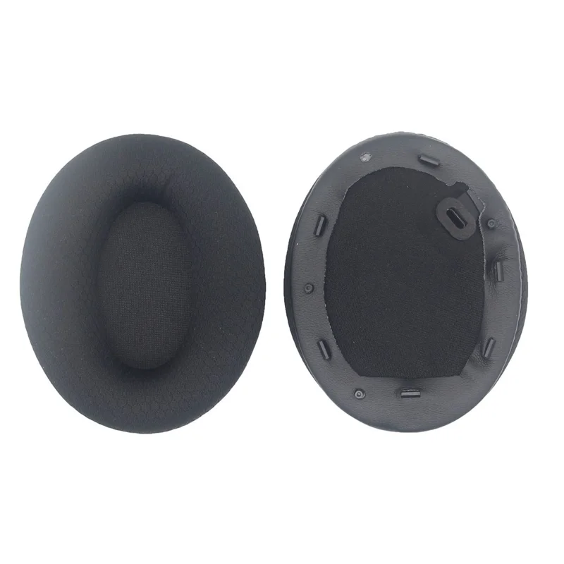 2Pcs Replacement Earpads for Sony WH-1000XM4 Headphones Soft Sponge Mesh Cloth Cushion Pads - Black