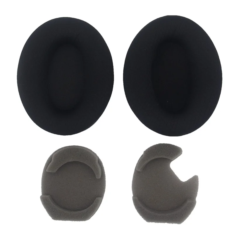2Pcs Replacement Earpads for Sony WH-1000XM4 Headphones Soft Sponge Mesh Cloth Cushion Pads - Black