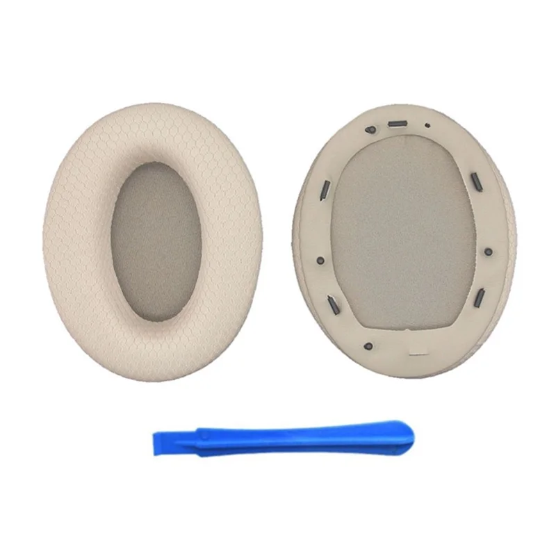 2Pcs Replacement Earpads for Sony WH-1000XM3 Headphones Soft Sponge Mesh Cloth Cushion Pads - Brown