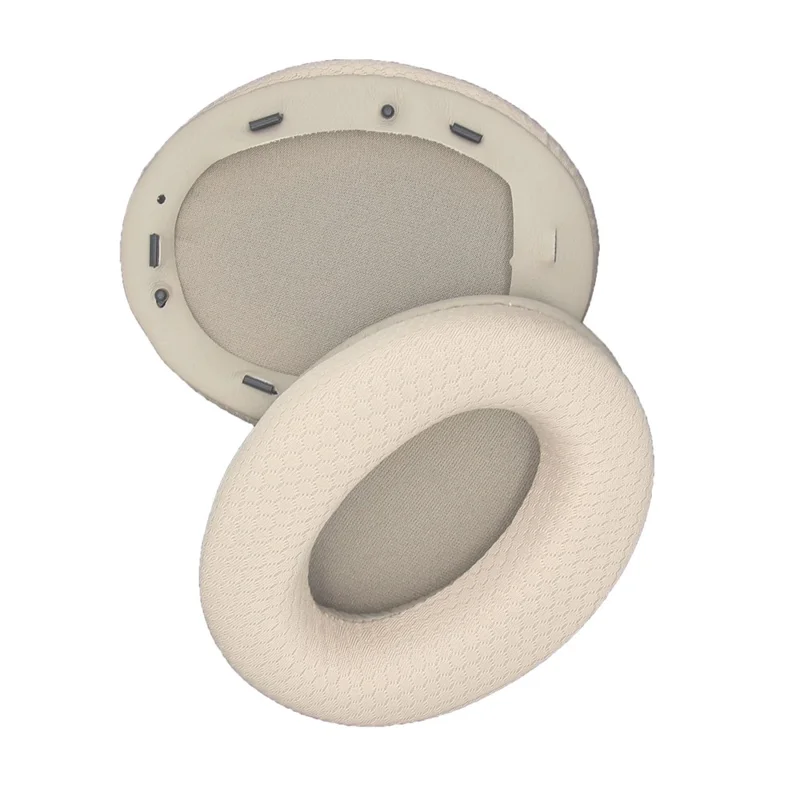 2Pcs Replacement Earpads for Sony WH-1000XM3 Headphones Soft Sponge Mesh Cloth Cushion Pads - Brown