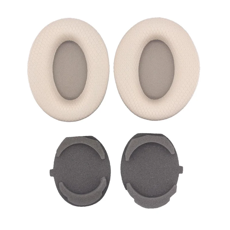 2Pcs Replacement Earpads for Sony WH-1000XM3 Headphones Soft Sponge Mesh Cloth Cushion Pads - Brown