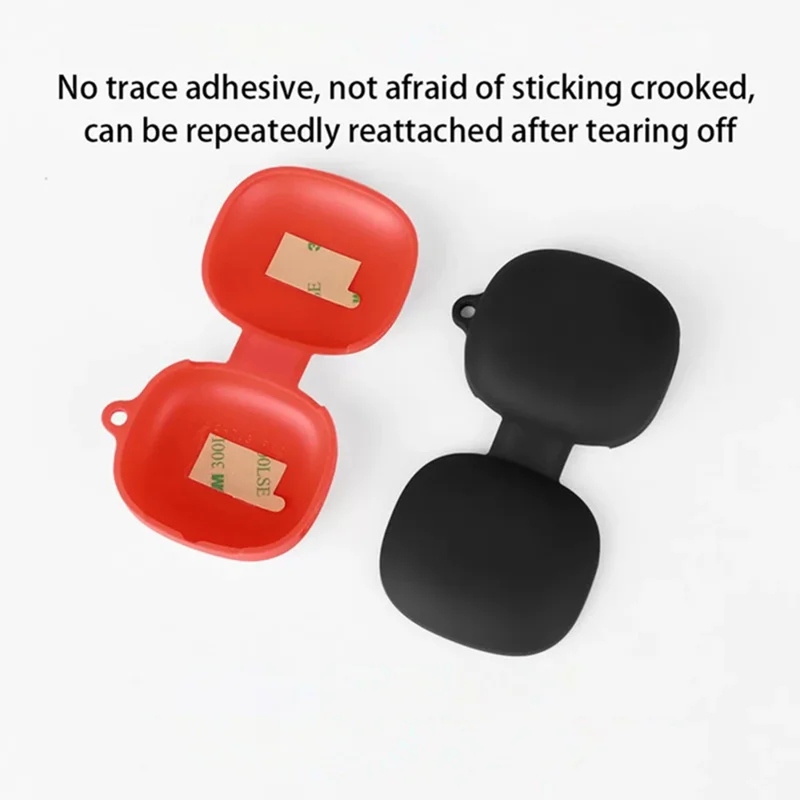 For QCY T13 Pro Silicone Case Wireless Earbuds Protective Cover with Anti-Lost Buckle - Dark Blue