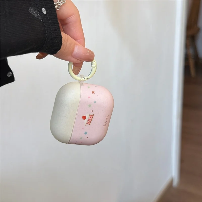 Мягкий чехол для AirPods Pro 3 из ТПУ с милым принтом торта, защитная крышка с подвеской