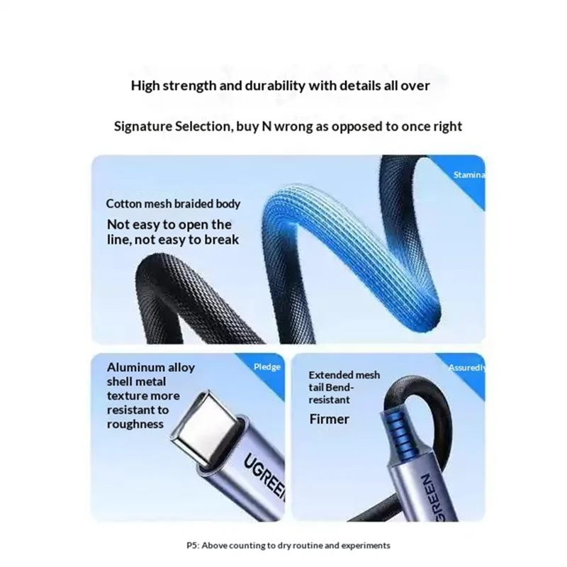 UGREEN CM992 95961 10cm Type-C to 3.5mm Headphone Adapter Cable DAC Audio Converter Support Inline Control