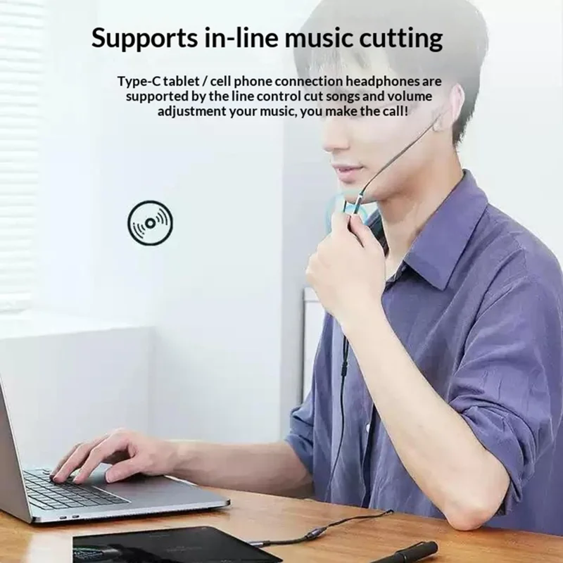 UGREEN CM992 95961 10cm Type-C to 3.5mm Headphone Adapter Cable DAC Audio Converter Support Inline Control