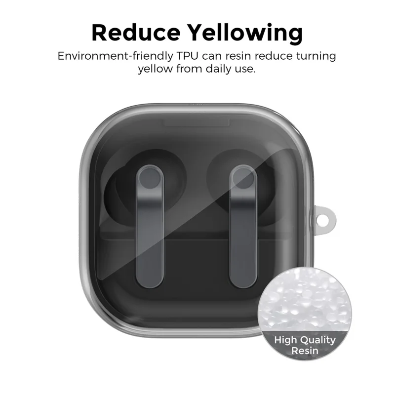 AHASTYLE WG196 dla Samsung Galaxy Buds4 / Buds4 Pro TPU Case Projekt podzielony Etui na słuchawki - Przezroczysty Szary