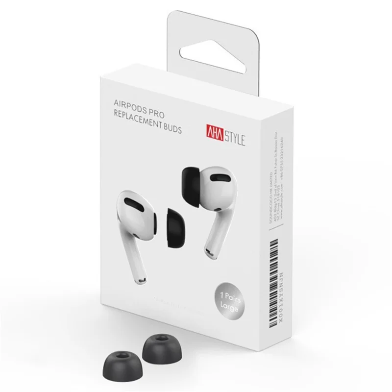AHASTYLE WE38 زوج واحد مقاس M لسماعات AirPods Pro 3 أطراف أذن من رغوة الذاكرة ناعمة ومريحة - أسود