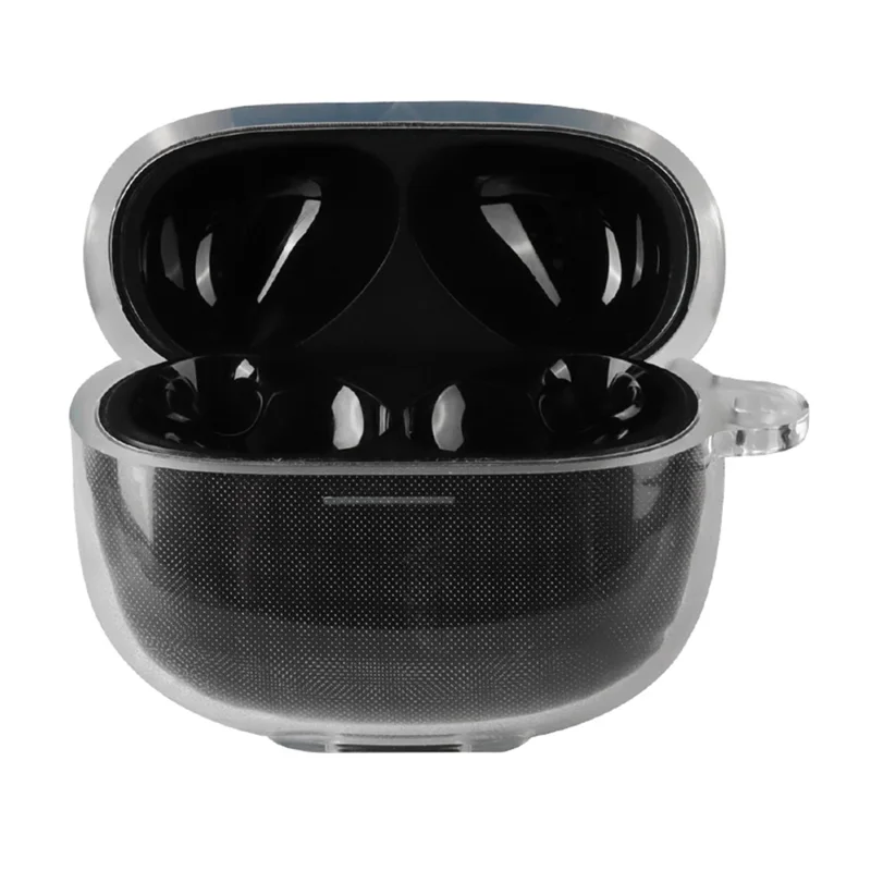 Case for Redmi Buds 8 Bluetooth-compatible Earbuds Clear TPU Protective Cover with Anti-lost Buckle