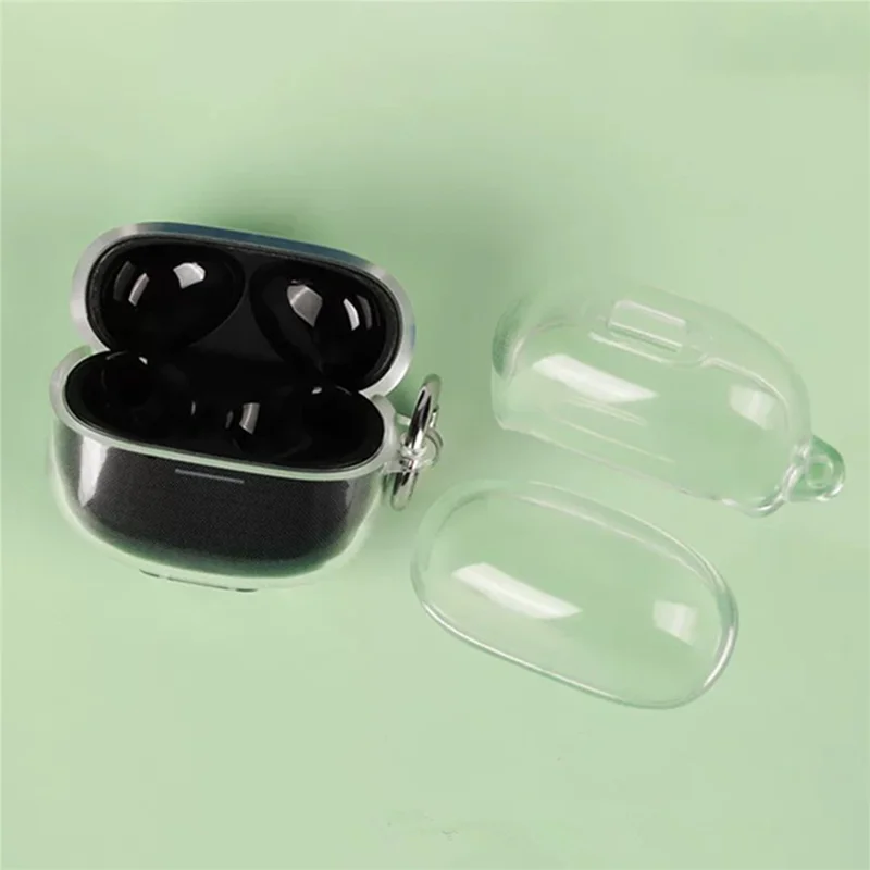 Case for Redmi Buds 8 Bluetooth-compatible Earbuds Clear TPU Protective Cover with Anti-lost Buckle