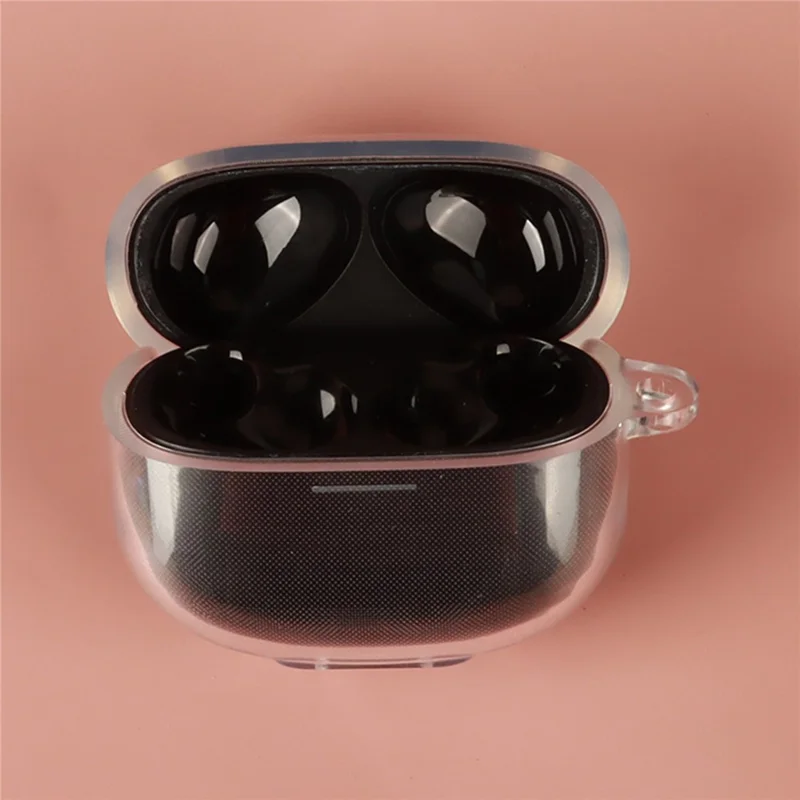 Case for Redmi Buds 8 Bluetooth-compatible Earbuds Clear TPU Protective Cover with Anti-lost Buckle