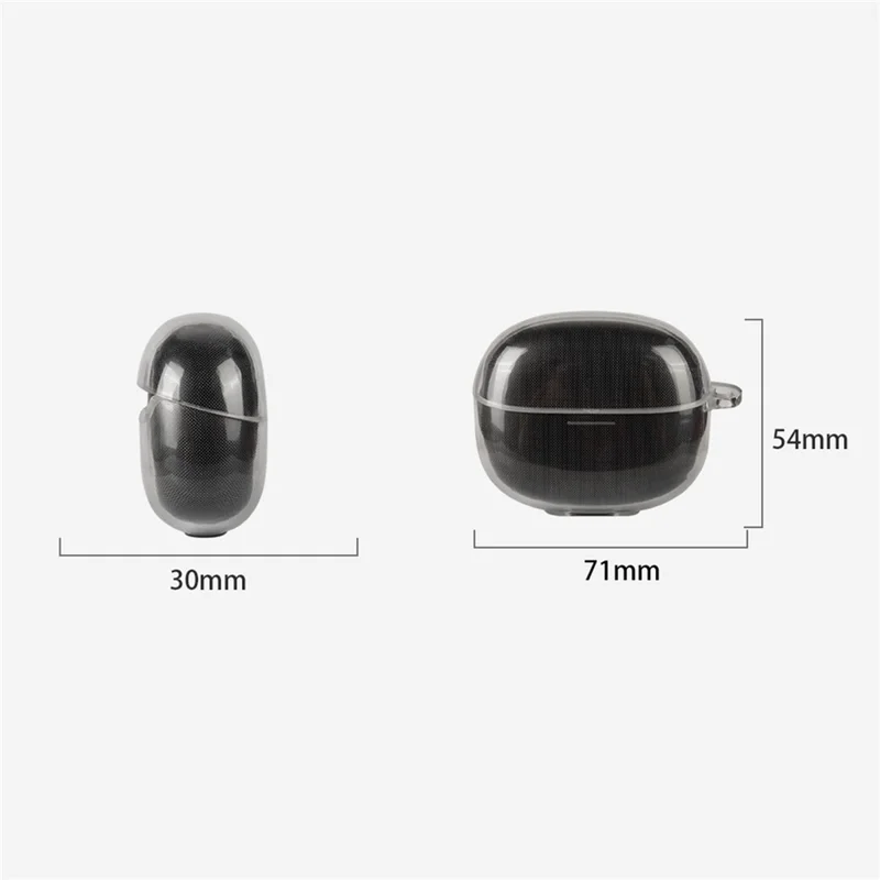 Case for Redmi Buds 8 Bluetooth-compatible Earbuds Clear TPU Protective Cover with Anti-lost Buckle