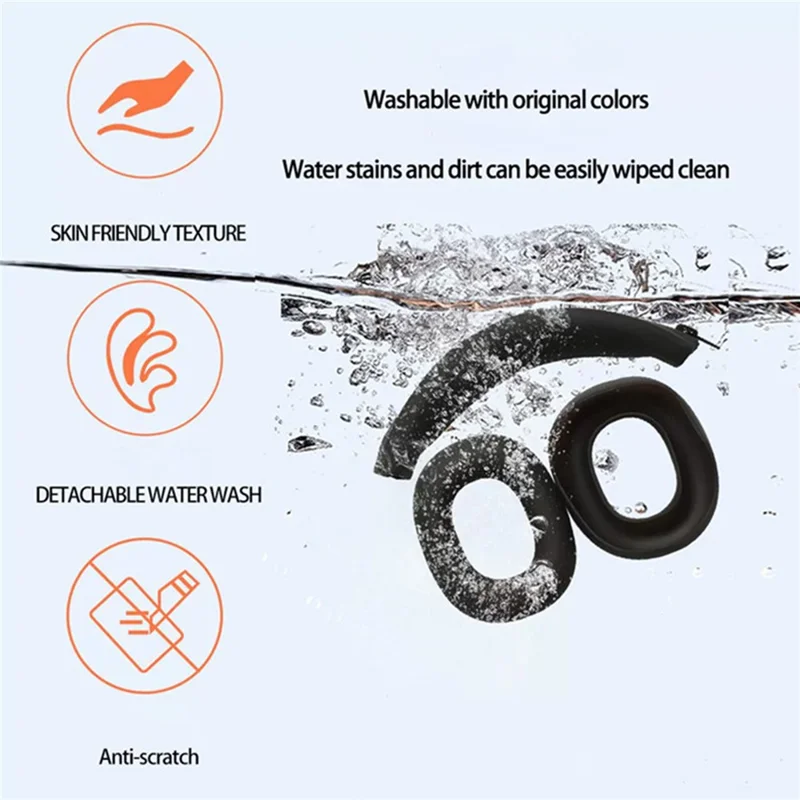 1 Set Silicone Protective Case for Xiaomi REDMI Headphones Neo , Headband Cover + Ear Pads Sleeve - Beige