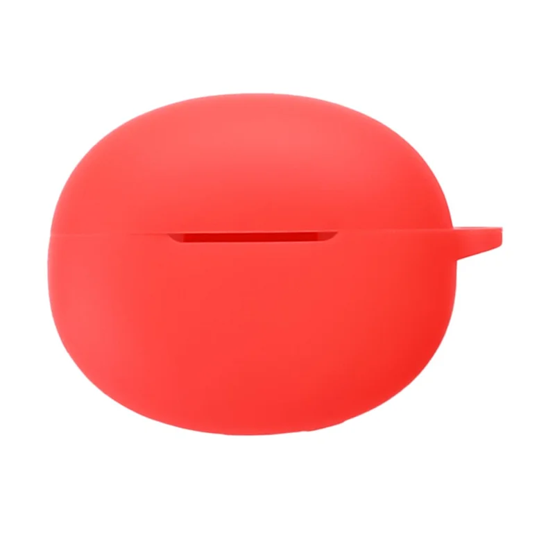 For Oppo Enco Air5 Silicone Case Wireless Earbuds Protective Cover with Anti-Lost Buckle - Red