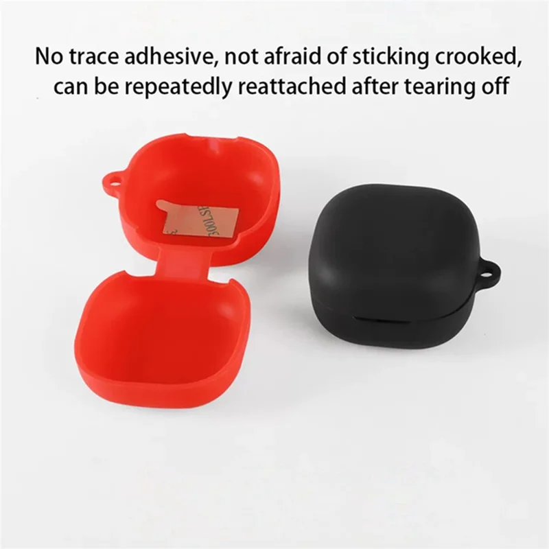 For Xiaomi Clip-On Earbuds Silicone Case Wireless Earphones Protective Cover with Anti-Lost Buckle - Dark Blue