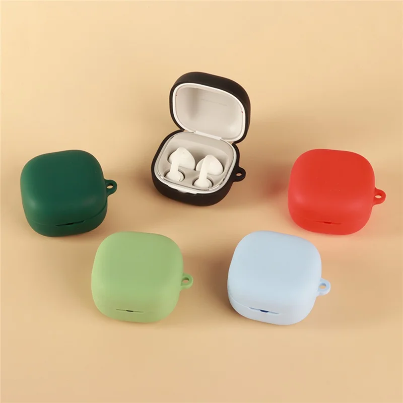 For Xiaomi Clip-On Earbuds Silicone Case Wireless Earphones Protective Cover with Anti-Lost Buckle - Dark Blue