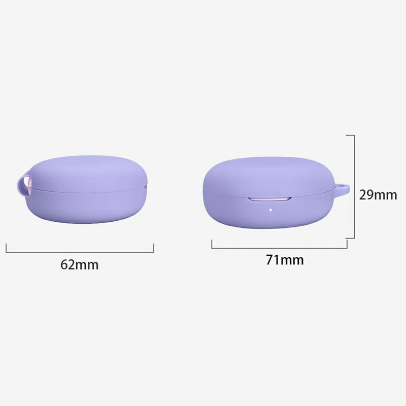 غطاء سيليكون لسماعات Honor Earbuds A Pro، غطاء واقي للسماعات اللاسلكية مع مشبك مضاد للفقد - أرجواني