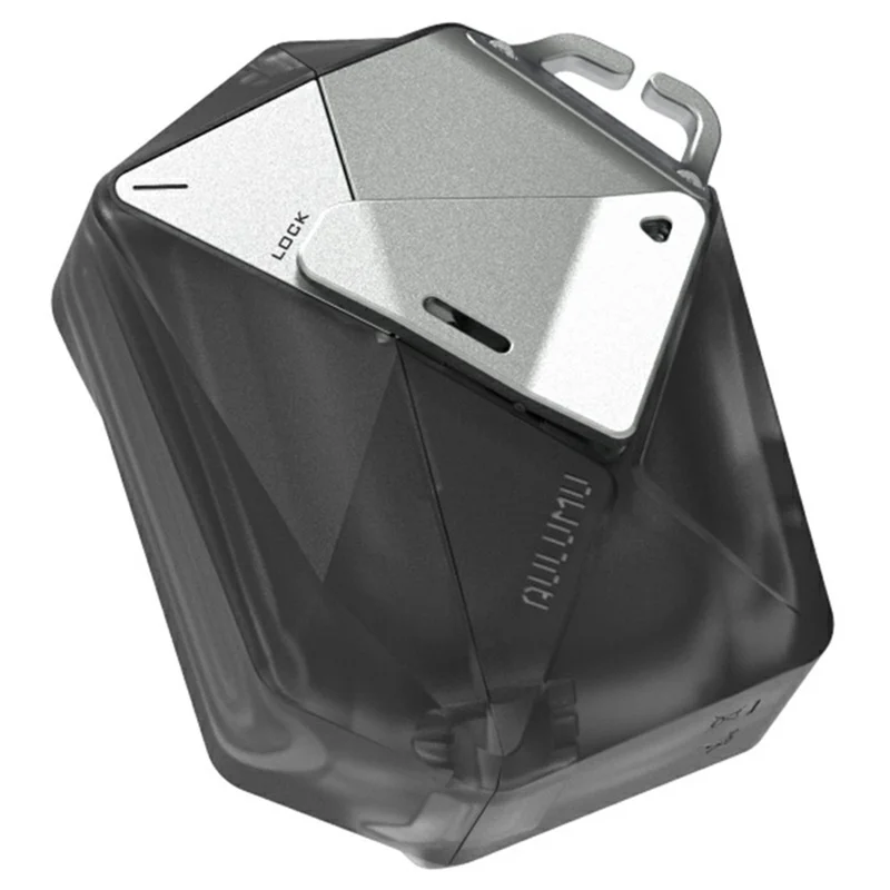 Funda Protectora AULUMU A39 para AirPods Pro 3 con Diseño Geométrico Tallado al Diamante y Correa Anticaídas - Negro