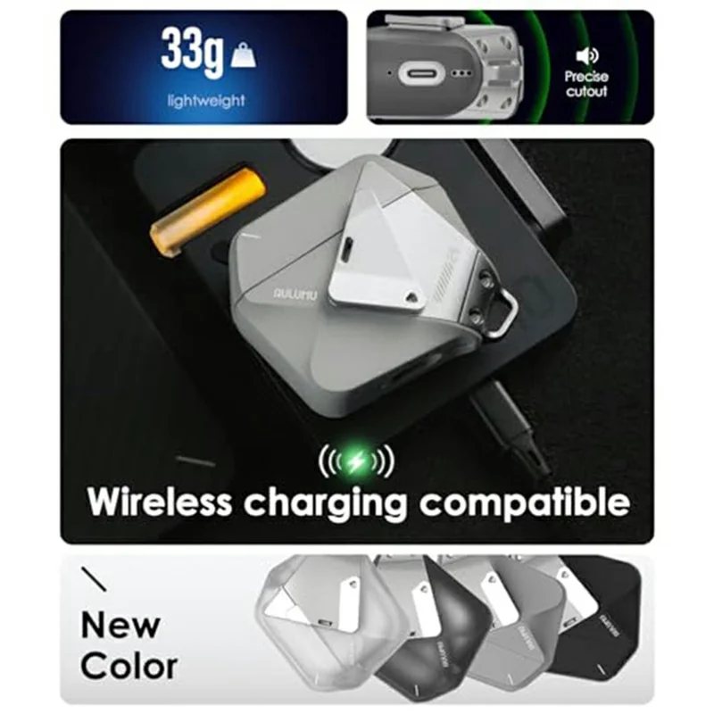 AULUMU A29 Étui de Protection pour AirPods 4 Design Géométrique Coque d'Écouteurs TPU avec Lanière - Blanc Transparent