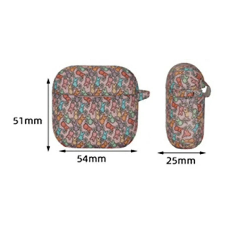 Silicone Case for AirPods 4 Cute Rabbit Pattern Earphone Protective Cover with Hanging Buckle