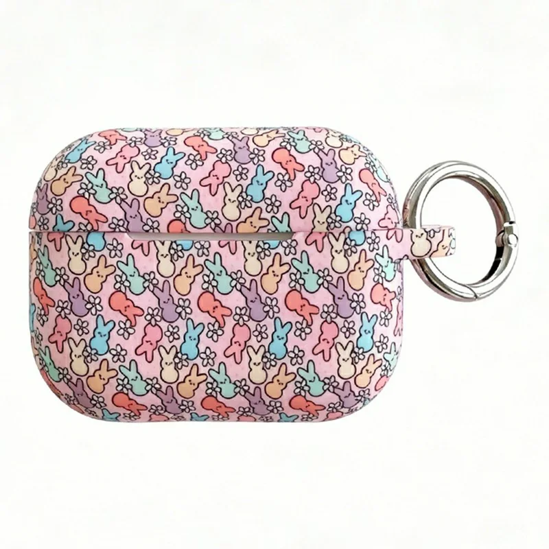Silicone Case for AirPods Pro 2 / Pro Cute Rabbit Pattern Earphone Protective Cover with Hanging Buckle