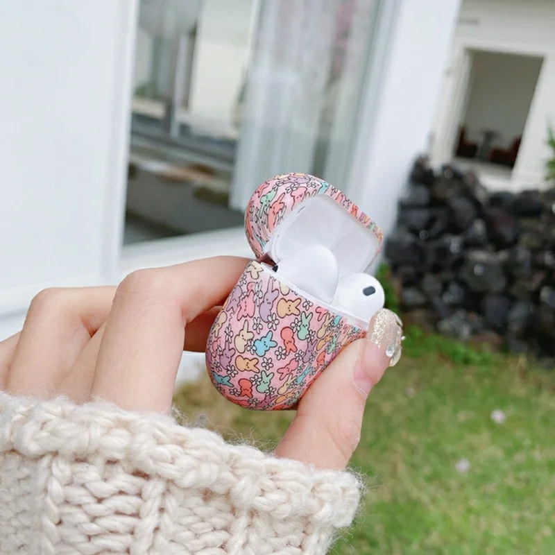 Silicone Case for AirPods Pro 2 / Pro Cute Rabbit Pattern Earphone Protective Cover with Hanging Buckle