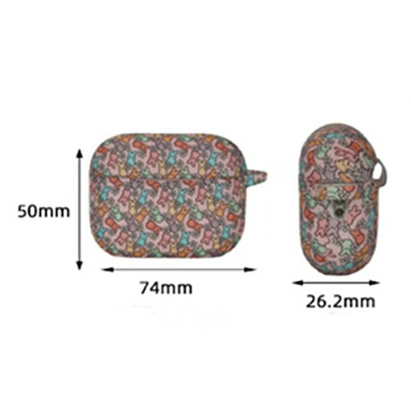 Silicone Case for AirPods Pro 2 / Pro Cute Rabbit Pattern Earphone Protective Cover with Hanging Buckle