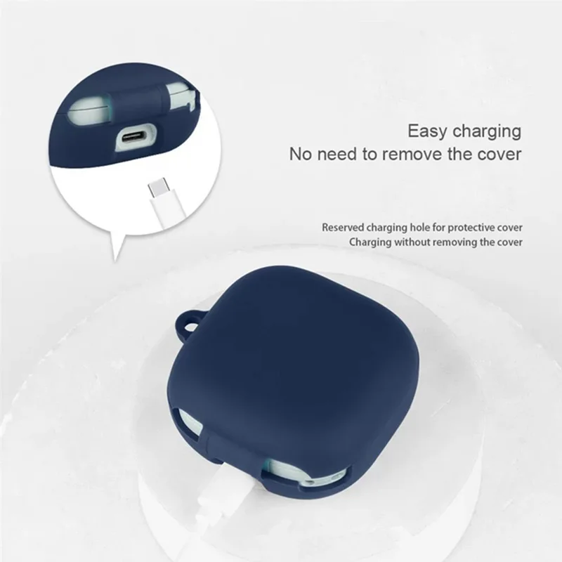 For Anker Soundcore P31i / R60i NC Silicone Case Wireless Earbuds Protective Cover with Anti-Lost Buckle - Red
