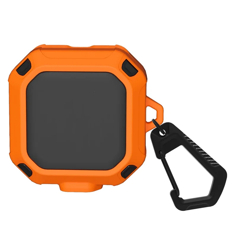 For Samsung Galaxy Buds4 Protective Case Hard PC Shockproof Portable Cover with Carabiner - Orange