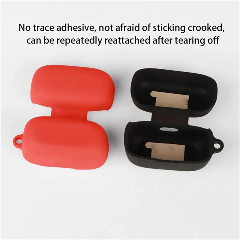 For Anker Soundcore C50i Silicone Case Wireless Earbuds Protective Cover with Anti-Lost Buckle - Dark Blue