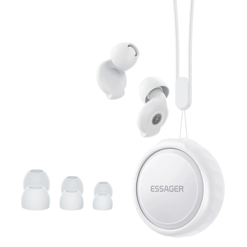 ESSAGER ECP01 Sleep Earplugs 49dB Noise Cancelling Silicone Earplugs - White