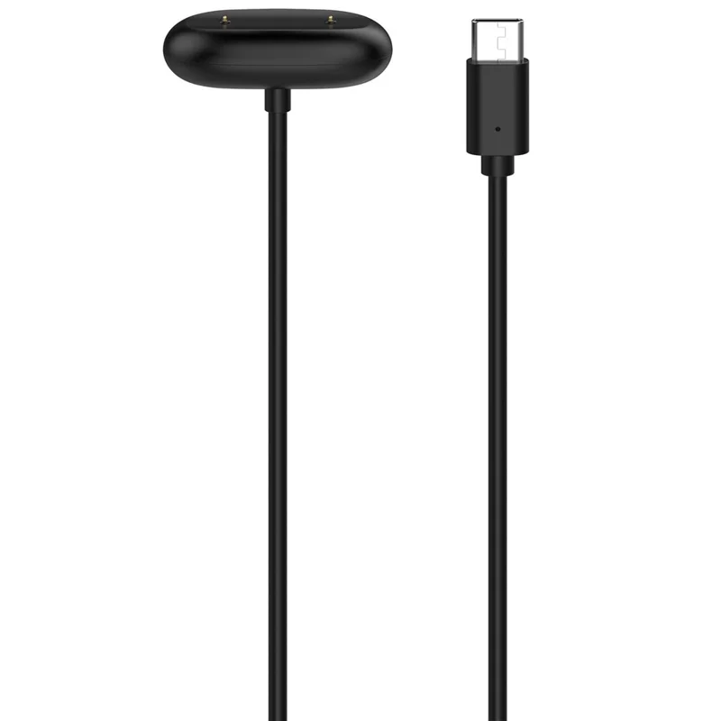 For Google Fitbit Air USB-C Magnetic Charger Dock Portable 5V / 1.5A Charging Cable - Black