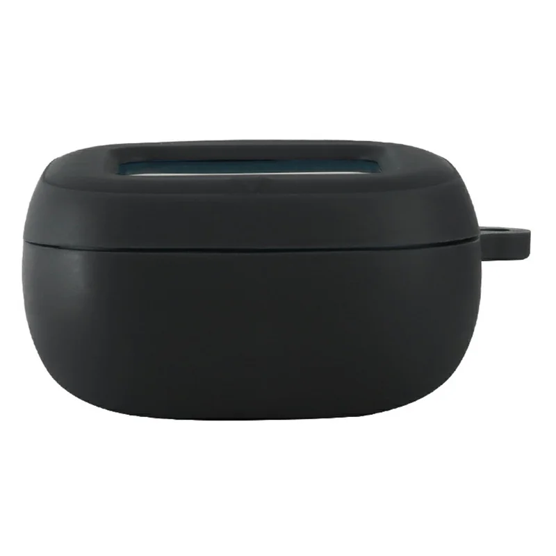 For Anker Soundcore Liberty 5 Pro Max Silicone Case Wireless Earbuds Protective Cover with Anti-Lost Buckle - Black