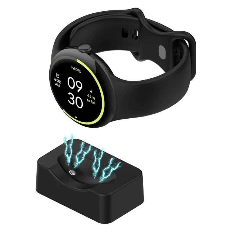 For Google Pixel Watch 4 45mm / 41mm Charging Dock Magnetic Charger Stand Station (without Cable) - Black